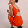 Molly Bracken Coral Back Cut Out Dress