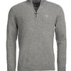 barbour tisbury half zip grey sweater