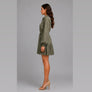 Meet Me In Santorini Gold Tapestry Button Dress