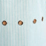 Molly Bracken Aqua Striped Mini Dress