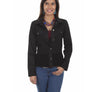 scully black denim lace jacket