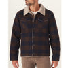 normal brand buffalo sherpa brown/navy collar jacket