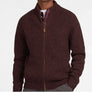 barbour winter red knit zip thru