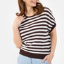 Brandtex Coffee Bean Striped Top