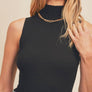 Dress Forum Black Turtleneck Sweater Tank