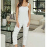 Venti white jumpsuit