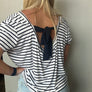 Molly Bracken White/Navy Shirt With Bow