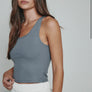 7Diamonds Core Ribbed Crop Tank Storm