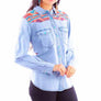 Scully Aztec Print Denim Top