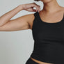 7Diamonds Core Ribbed Crop Tank Black