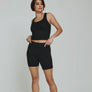 7Diamonds Core Ribbed Crop Tank Black
