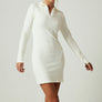 7Diamonds L/S Polo dress Ivory