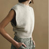Gabrielle white knitted tank sweater