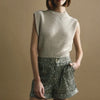 Gabrielle white knitted tank sweater
