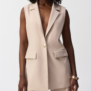Joseph Ribkoff Sleeveless Beige Vest
