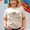 Southern Grace espresso martini beige tee