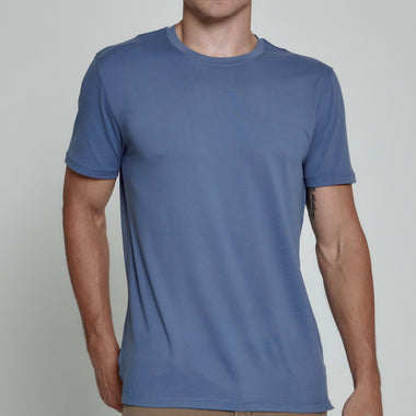 7D Core Crew Neck T-Shirt - Blue Indigo