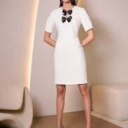 Joseph Ribkoff Knee Length Dress with Bows