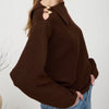 Zoe & Claire Gold Shoulder Sweater