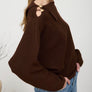 Zoe & Claire Gold Shoulder Sweater
