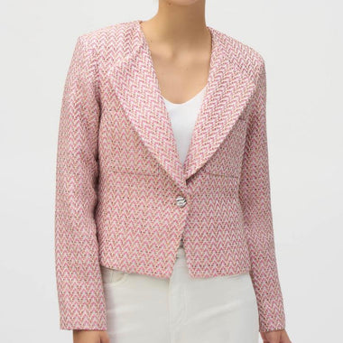 Joseph Ribkoff Weaved Pink Blazer