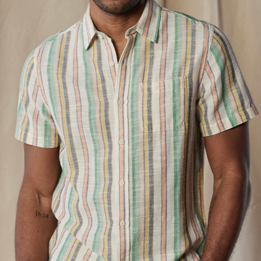 The Normal Brand sherbet stripe freshwater button up