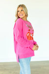 Southern Grace Heart Cherries On Pink Crew