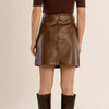 Molly Bracken Camel Leather Skirt