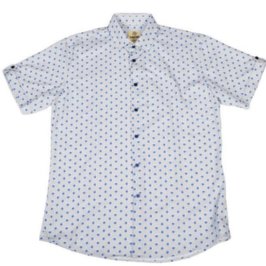 Trend S/S Blue Floating Squares Print