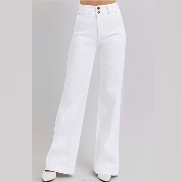 Risen Wide Leg Double Button Jeans – Graif Clothing