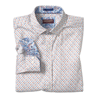 Johnston & Murphy multi color fan-print long sleeve