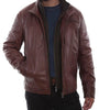 Scully Brown Double Layered Leather Jacket