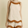 Aureum Linen Wave Hem Shorts