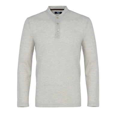 American Heritage 1/4 Button Down L/S - Light Grey