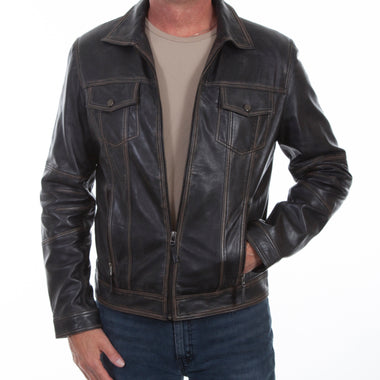 Scully Black Vintage Genuine Leather Jacket