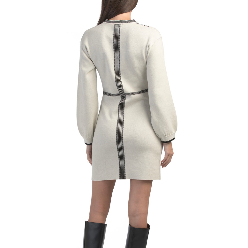 Zoe & Claire Long Sleeve Mock Neck Placed Floral Sweater Mini Dress Graif Clothing Zoe & Claire Long Sleeve Mock Neck Placed Floral Sweater Mini Dress Graif Clothing