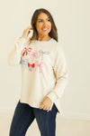 Southern grace bows crewneck