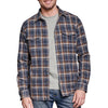 J&M Rust/Navy Knit Brushed Plaid