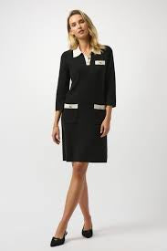 Joseph Ribkoff Contrast Knit Dress