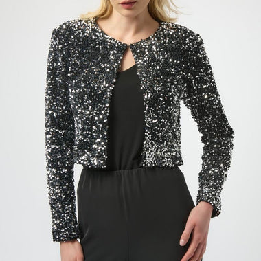 Joseph Ribkoff Sequin Cropped Cardigan