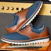 J&M Braydon Navy/Tan Full Grain