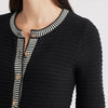 Zoe & Claire Cropped Sleeve Cotton Blend Cardigan
