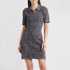 Zoe & Claire Geometric Grey Mini Dress
