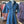FRNCH blue denim short sleeve dress