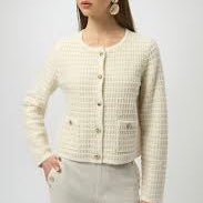 Joseph Ribkoff Sequined Cardigan with Gold Buttons