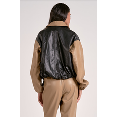 Elan Brown & Black Bomber Jacket
