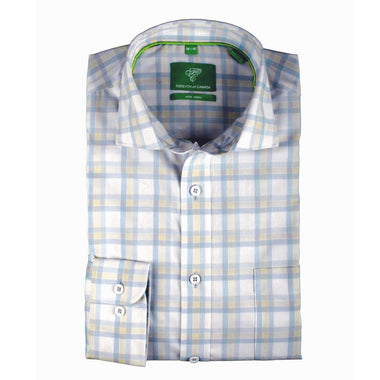 Forsyth of Canada long sleeve blue/yellow check
