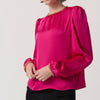 Joseph Ribkoff chain detail pink blouse