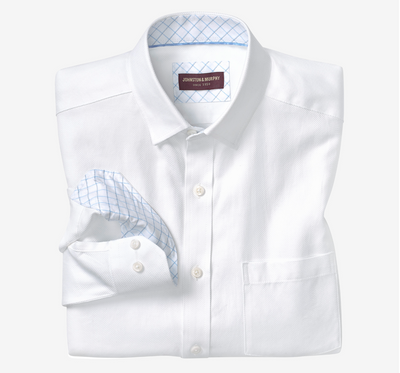 Johnston & Murphy Solid White Shirt
