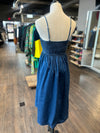 Meet Me In Santorini Blue Azure Chambray Bow Dress